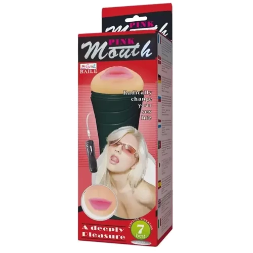 Мастурбатор в колбе LYBAILE Pink Mouth Vibrating (BM-00900T27Z-2) фото 7