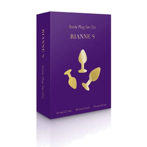 Набор анальных пробок с кристаллом Rianne S: Booty Plug Set Purple: Для кого Унисекс