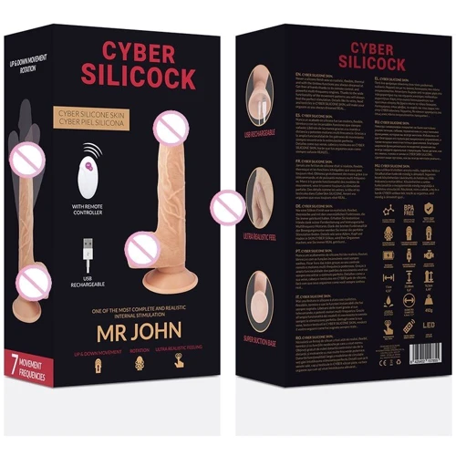 Фалоімітатор з рухомою головкою та фрикціями CYBER SILICOCK Mr John: Призначення Вагинальные