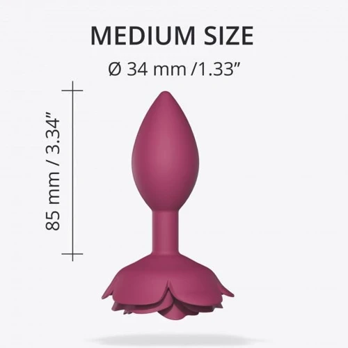 Силиконовая анальная пробка Love To Love OPEN ROSES M SIZE - PLUM STAR: Материал Силикон