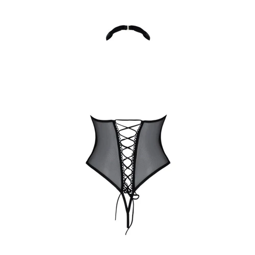 Боді Passion TRISHA BODY black L/XL: Декор Шнуровка