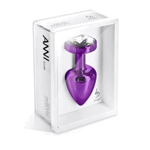 Анальная пробка со стразом Diogol ANNI round purple 35мм: Тип Анальные пробки