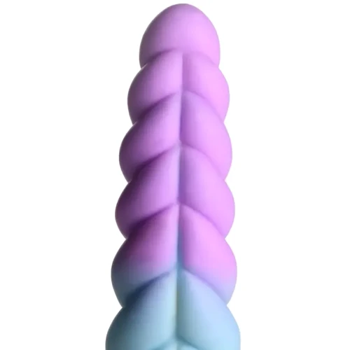 Фантазийный фаллоимитатор в форме рога Единорога Creature Cocks Mystique Silicone Unicorn Dildo: Диаметр, см 6