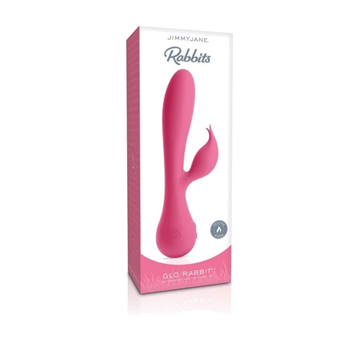 Jimmy Jane Glo Rabbit Heating Vibrator - вібратор-кролик, 10.8x3.8 см: Довжина, см 10.8