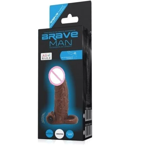 Насадка с вибрацией Brave men BI-016011-1 (телесная): Материал TPR (термопластичная резина)