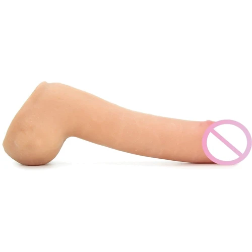 Фаллоимитатор CyberSkin Slimline CyberCock with Balls, 18.42х3.5 см: Мошонка Есть