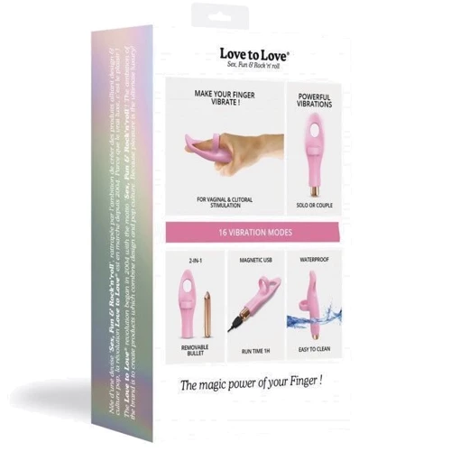 Вібратор на палець Love To Love Tickle me - BABY PINK перезаряджається: Тип і форма Міні-вібратори