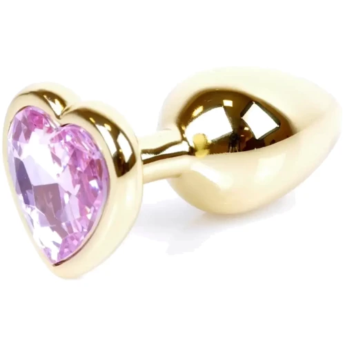 Анальная пробка Boss Series - Jewellery Gold Heart PLUG Rose S (BS6400036) фото 8