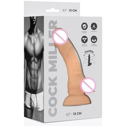 Фаллоимитатор на присоске COCK MILLER, 13 см: Мошонка Есть