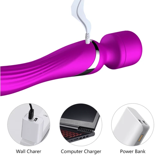 Универсальный вибромассажер Foxshow Silicone Dual Massager Purple: Тип и форма Вибромассажер