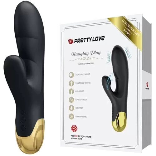 Вибратор с вакуумной стимуляцией клитора Pretty Love - Naughty Play, BI-014625: Диаметр, см 3.3