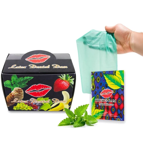 Набір серветок латексних Trust Latex Dental Dams Mint 100 шт: Текстура Гладкие