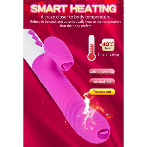 Вибратор BOSS FoxShow Silicone Heating and Thrusting Vibrator Purple: Тип и форма Кролик