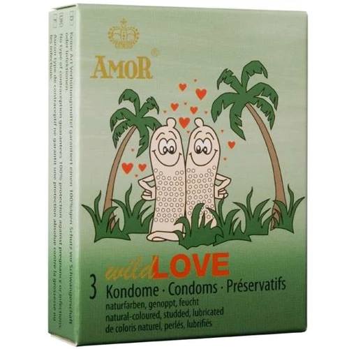 Презервативы с пупырышками Amor Wild Love, 3 шт.