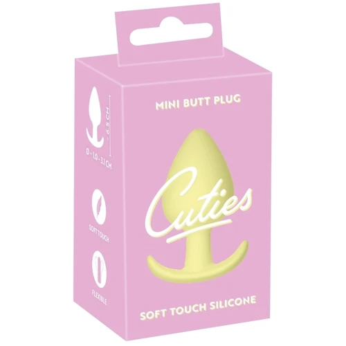 Анальний корок Cuties Mini Butt Plug Yellow фото 7