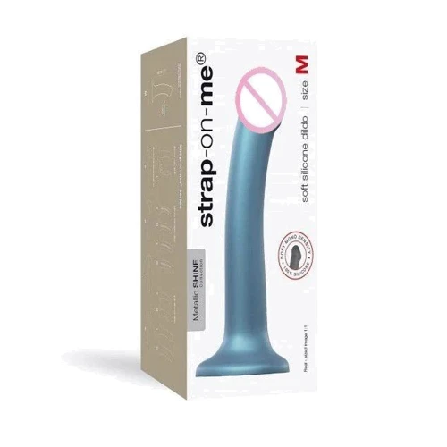 Насадка для страпона Strap-On-Me Mono Density Dildo Blue M: Наличие вибрации Нет