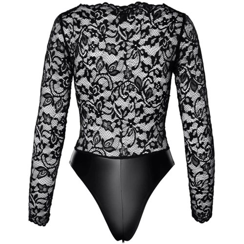 Боди Noir Handmade F296 Psyche bodysuit of lace and wetlook Black, XXL: Страна-производитель товара Польша