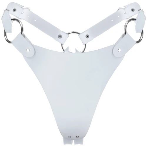 Трусики из натуральной кожи Feral Feelings - String Bikini White