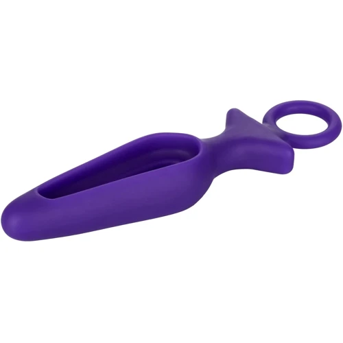 Анальна пробка Pipdream Silicone Groove Probe, 10,25х3,25 см, фіолетовий фото 6