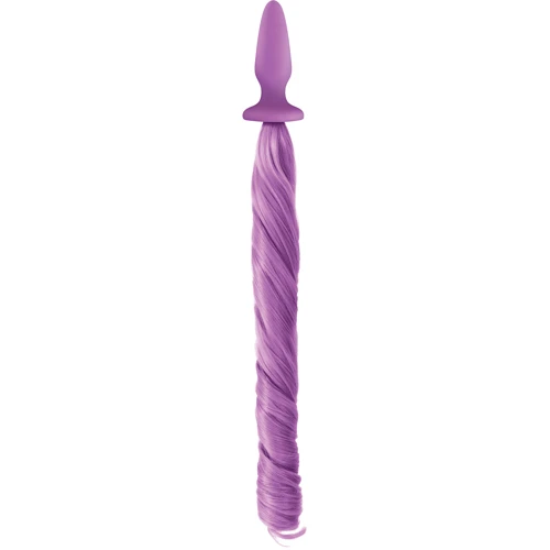 Анальная пробка с хвостиком Unicorn Tails Pastel, 8.4x3.2 см, сиреневый: Тип Анальные пробки