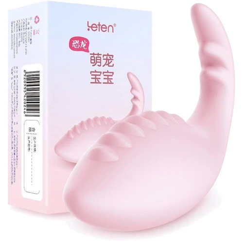 Вібратор-яйце Leten Dinosaur Baby Pink