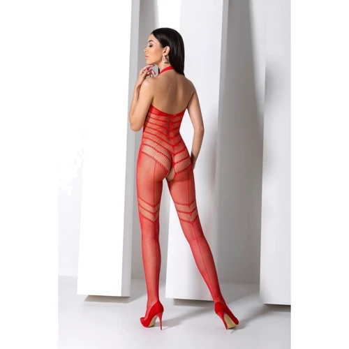 Бодістокінг із плетенням на животику Passion BS100 One Size red: Візерунок Однотонный