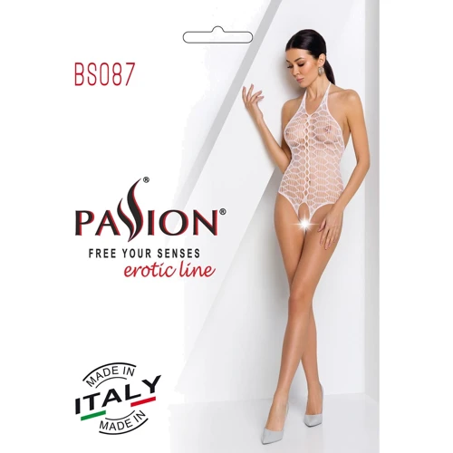 Бодистокинг Passion BS087 white: Фактура Сетка