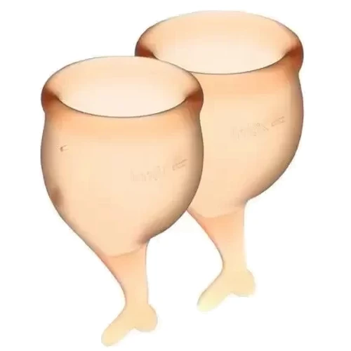 Набор менструальных чаш Satisfyer Feel Secure (orange), 15мл и 20мл, мешочек для хранения: Тип Набор
