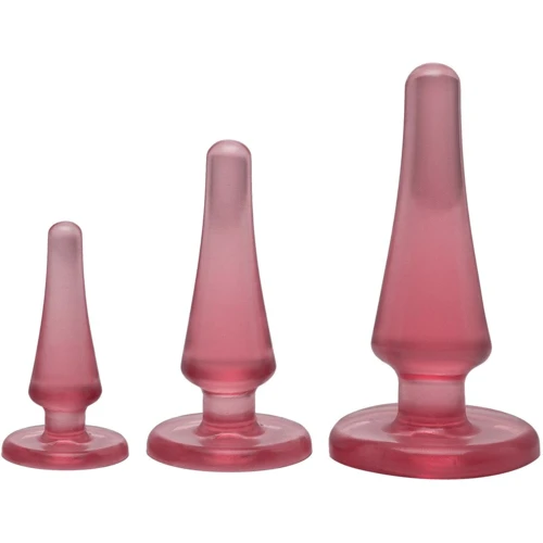 Набір анальних пробок Doc Johnson Crystal Jellies Anal Initiation Kit - Pink: Для кого унісекс