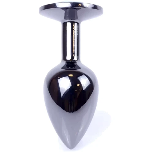 Анальная пробка BOSS of TOYS Boss Series - Jewellery Dark Silver PLUG Light Blue S (BS6400031): Материал Медицинский металл