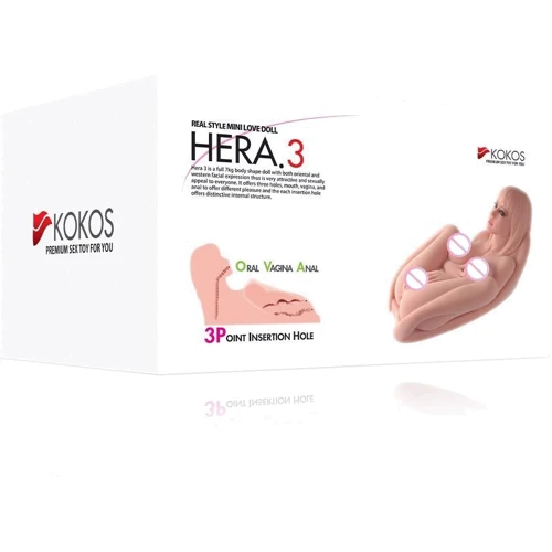 Мастурбатор Kokos Hera 3 2WayPlus з вібрацією та масажем: Призначення  Двухсторонний
