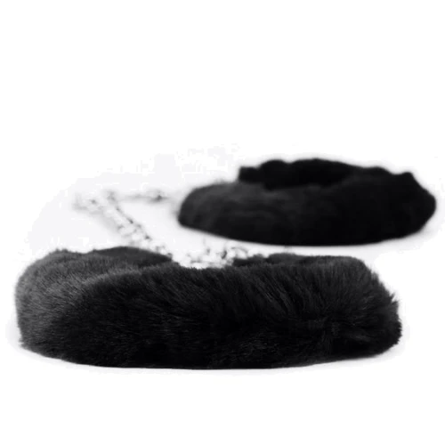 Оковы LOVETOY Fluffy Leg Cuffs, Black фото 5