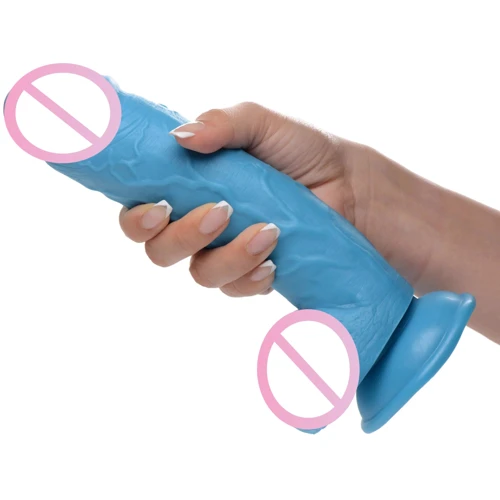Фаллоимитатор Pop Peckers 8.25" Dildo Blue: Наличие вибрации Нет