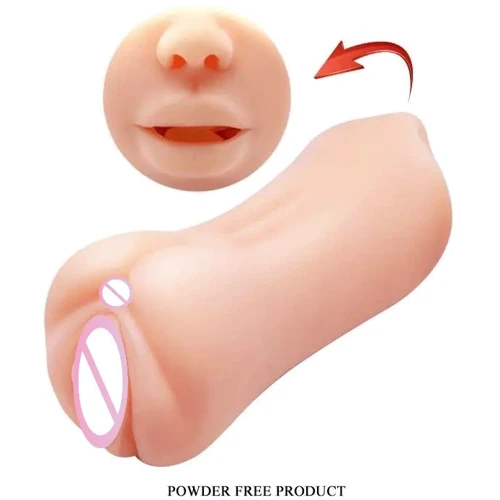 Мастурбатор 2в1 CRAZY BULL - Gemini Realistic Oral Sex Sensations (BM-009215U): Глубина, см 19