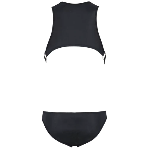 Спокусливий боді Passion 056 BODY ADAM black L/XL: Візерунок Однотонный