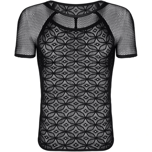 Мужская эротическая футболка Obsessive T102 black S/M/L: Материал Полиамид