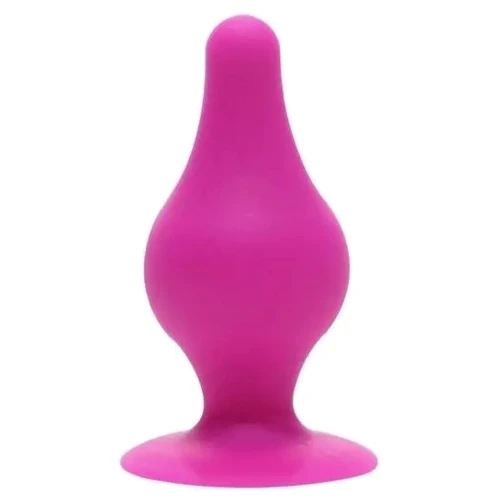 Анальна пробка SilexD (Model 2 size XS) Pink двошарова, силікон+Silexpan
