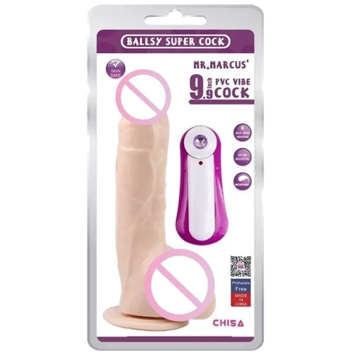 Реалістичний вібратор на присосці GHISA MR.MARCUS' 9.9" Vibrating Dildo - Flesh, 291654: Для кого Для жінок