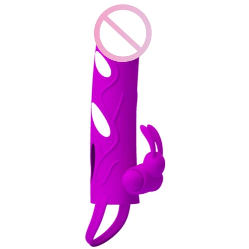 Насадка на член LYBAILE Pretty Love 5.5 "Vibrating Penis Sleeve Purple: Для кого Для мужчин