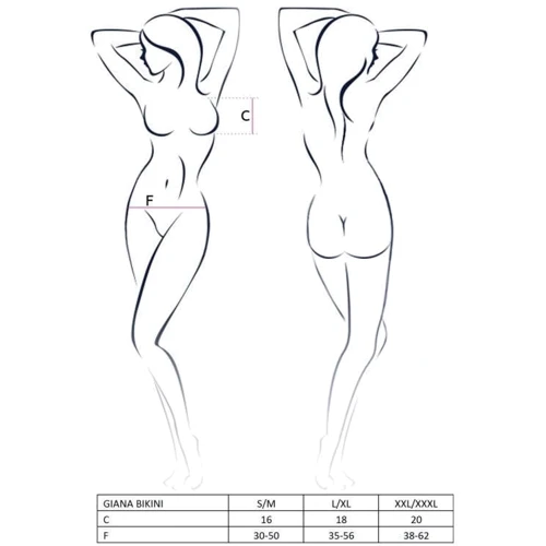 Еротичний комплект Passion GIANA BIKINI white XXL / XXXL: Для кого Для жінок