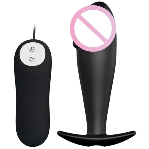 Анальная пробка с вибрацией Pretty Love Vibrating Butt Plug (чёрный)