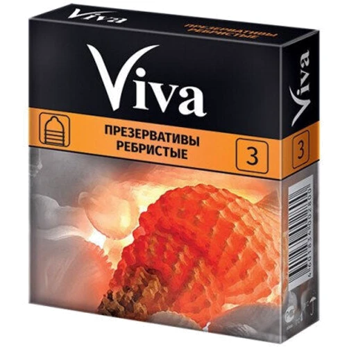 Презервативи VIVA ребристі 3 шт