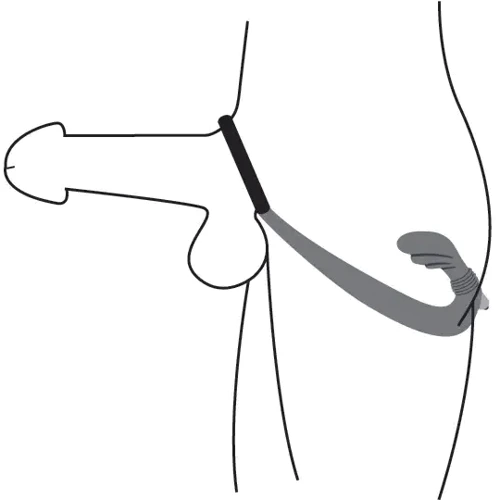 Вибростимулятор простаты с эрекционным кольцом Prostatic Play Cock Ring Vibrating Prostate (черный): Тип Массажеры простаты