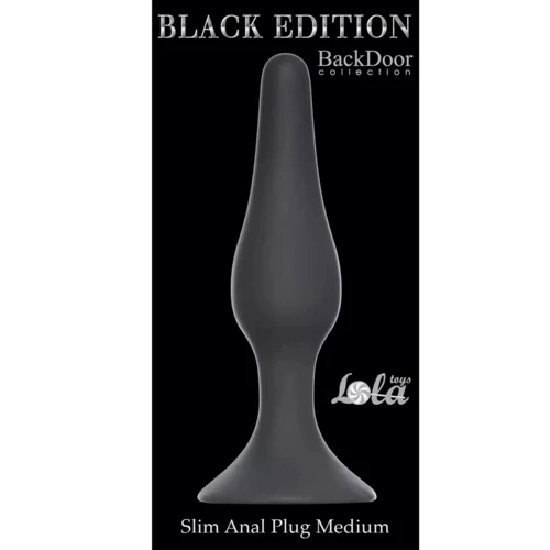 Анальный плаг Lola Toys Black Edition - Slim Anal Plug Medium, Black (57420601): Для кого Унисекс