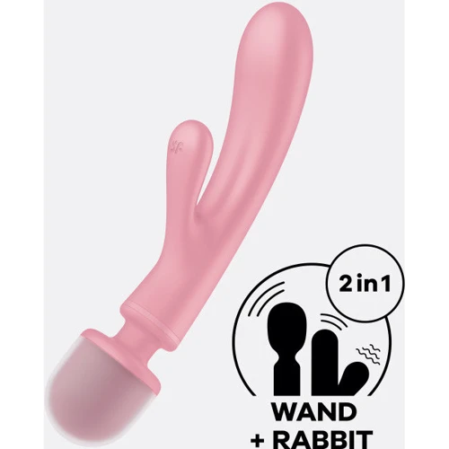 Вібратор-кролик + масажер 2в1 Satisfyer Triple Lover Рink: Для кого Для жінок