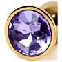 Анальная пробка с кристаллом Metal By Toyfa Gold anal plug amethyst: Тип Анальные пробки