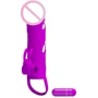Насадка на член LYBAILE Pretty Love 5.5 "Vibrating Penis Sleeve Purple: Назначение Для увеличения
