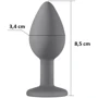Силиконовая анальная пробка с кристаллом Pink Silicone Sapphire (размер M): Тип Анальные пробки