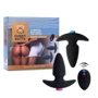 FeelzToys FunkyButts Remote Controlled Butt Plug - сет анальных пробок с вибрацией с дистанционным управлением, 10,6х3,7 см: Материал Силикон
