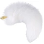 Анальная пробка LOCKINK Sevanda White Fox-Tail Anal Pear-shape Plug